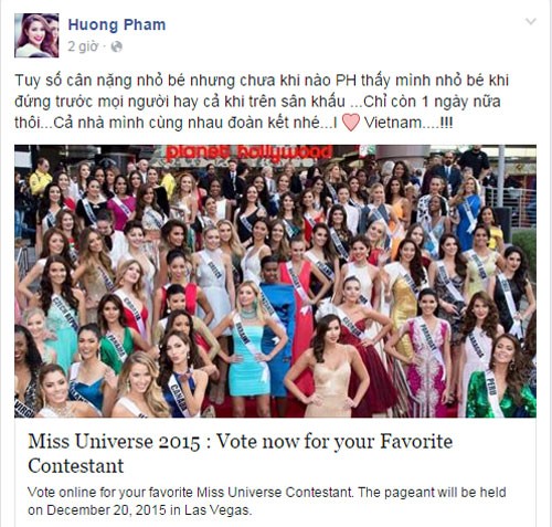 HH Pham Huong tu tin truoc chung ket Miss Universe 2015-Hinh-2